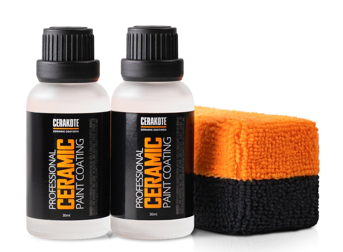 Cerakote professional ceramic paint coating bottles with an applicator pad
