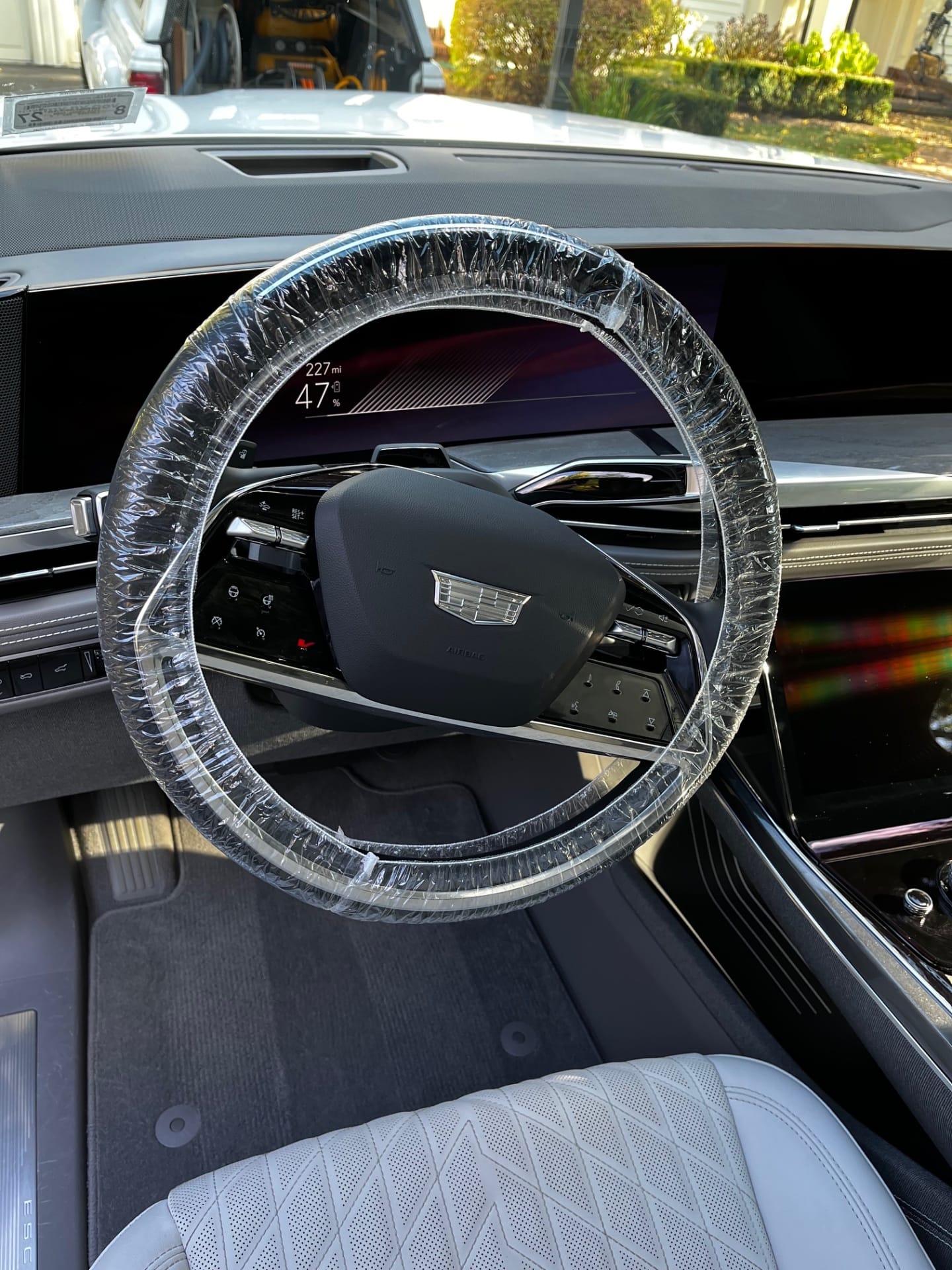 Protected steering wheel