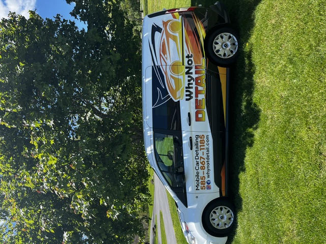 The WhyNot Detail mobile van, ready for a scheduled visit