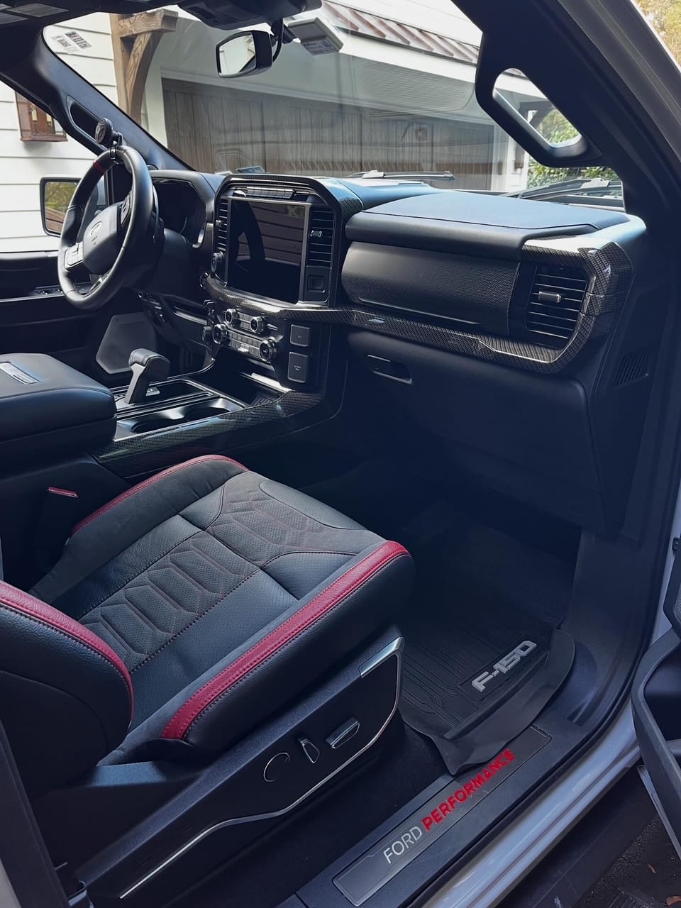Detailed black leather interior